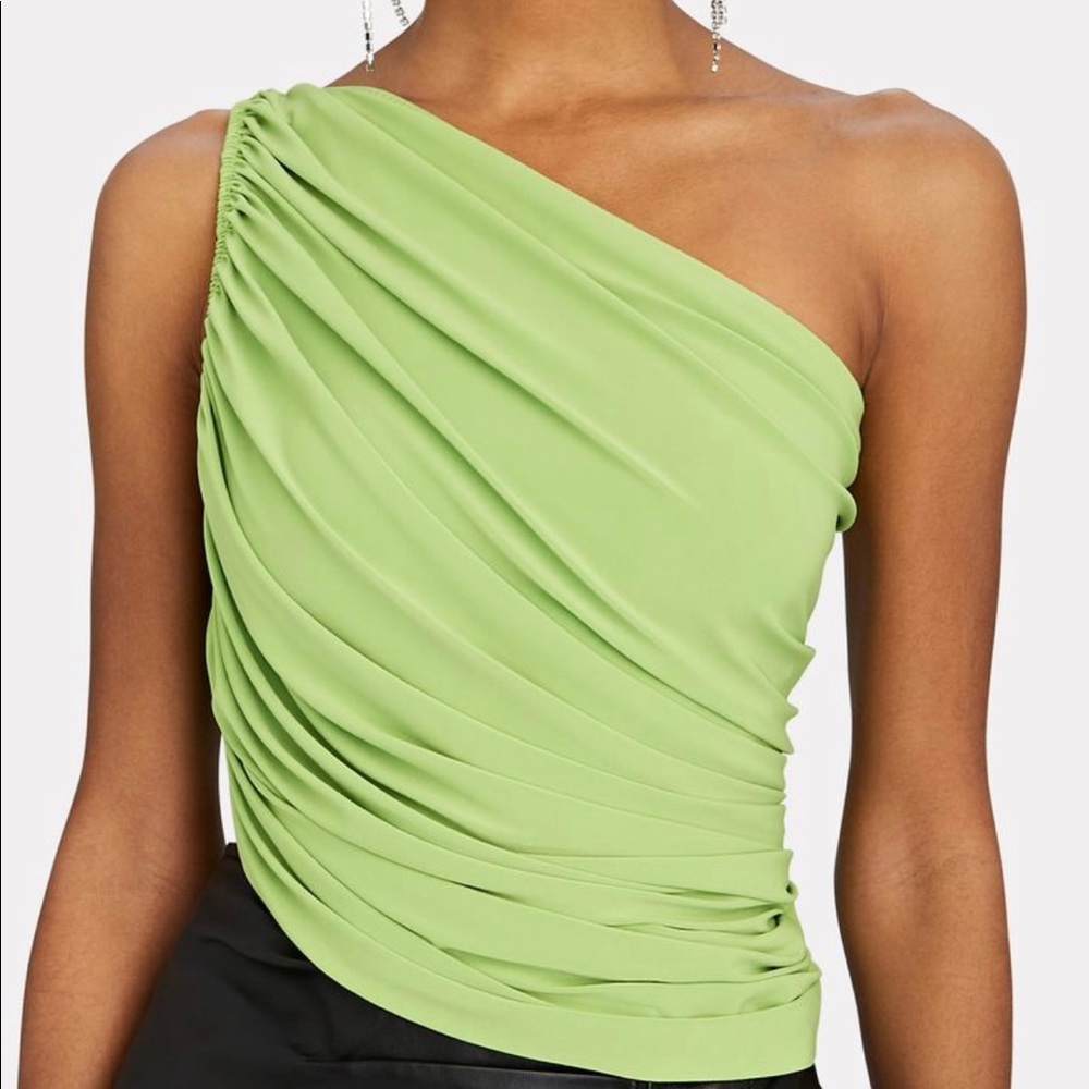 Norma Kamali Diana Ruched Top in Seafoam
